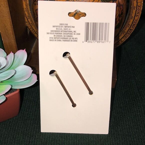 NWT Gold Tone White Pearls Bobby Pins set of 2 - Picture 4 of 4